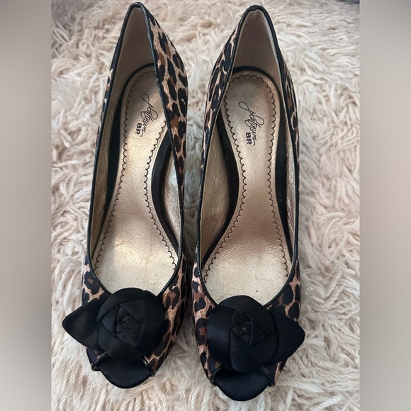 Platinum BP Womens Peep Toe Leopard High Heels, size 8M - Picture 5 of 11